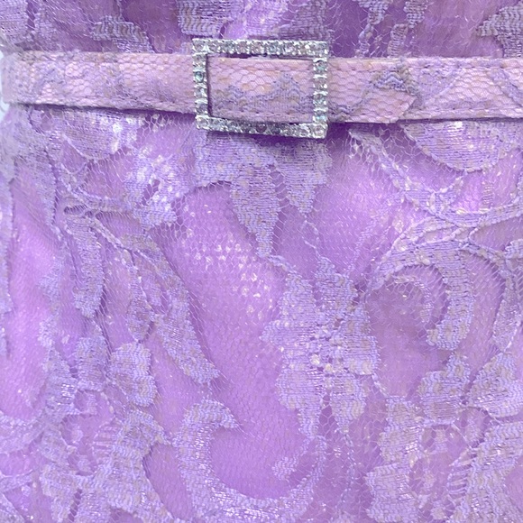 EUC Kay Unger Nordstrom lavender lace tube dress Sz. 2 - Picture 3 of 6
